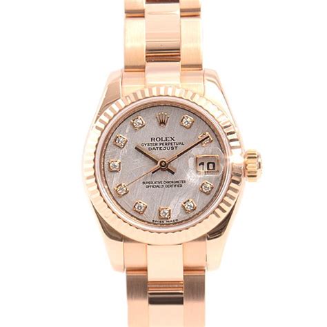 rolex lady datejust pink gold meteorite|Rolex lady Datejust 18 ct.